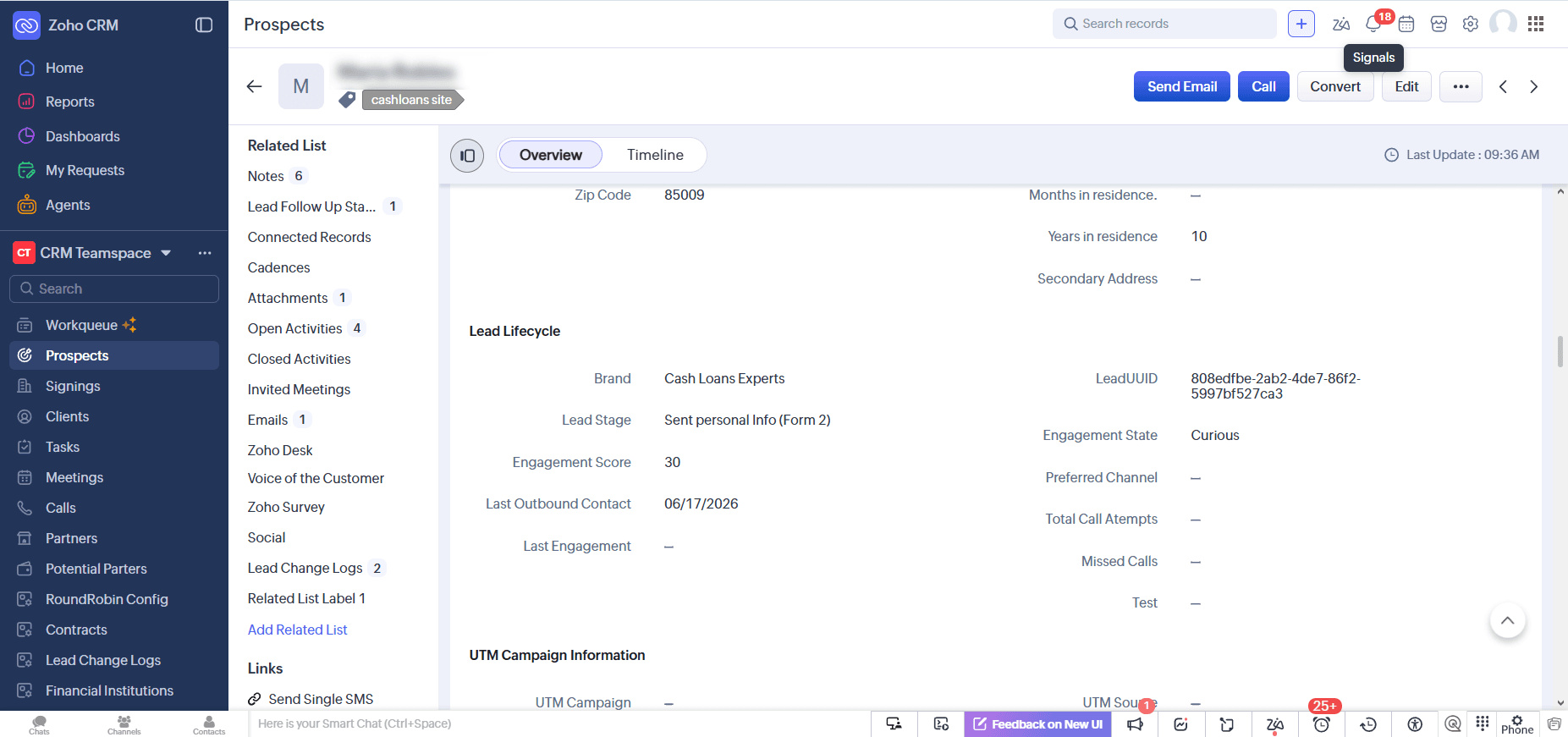 Lead lifecycle metadata field group custom module layout