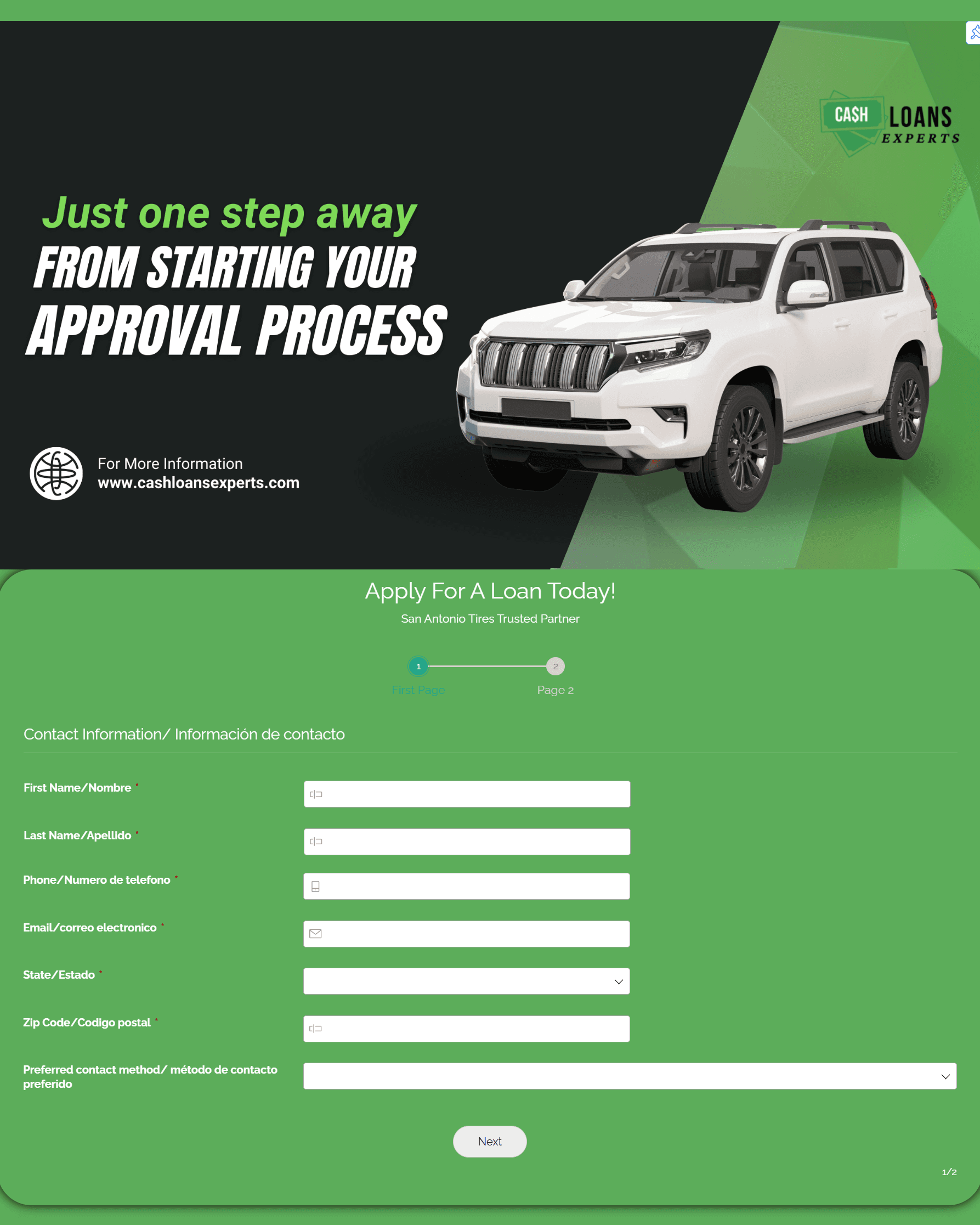 Fig 6. Form-as-a-Landing Workaround. A legacy standalone form configured with hardcoded styles to simulate a partner-specific landing page, illustrating the operational constraints prior to the dynamic relaunch.