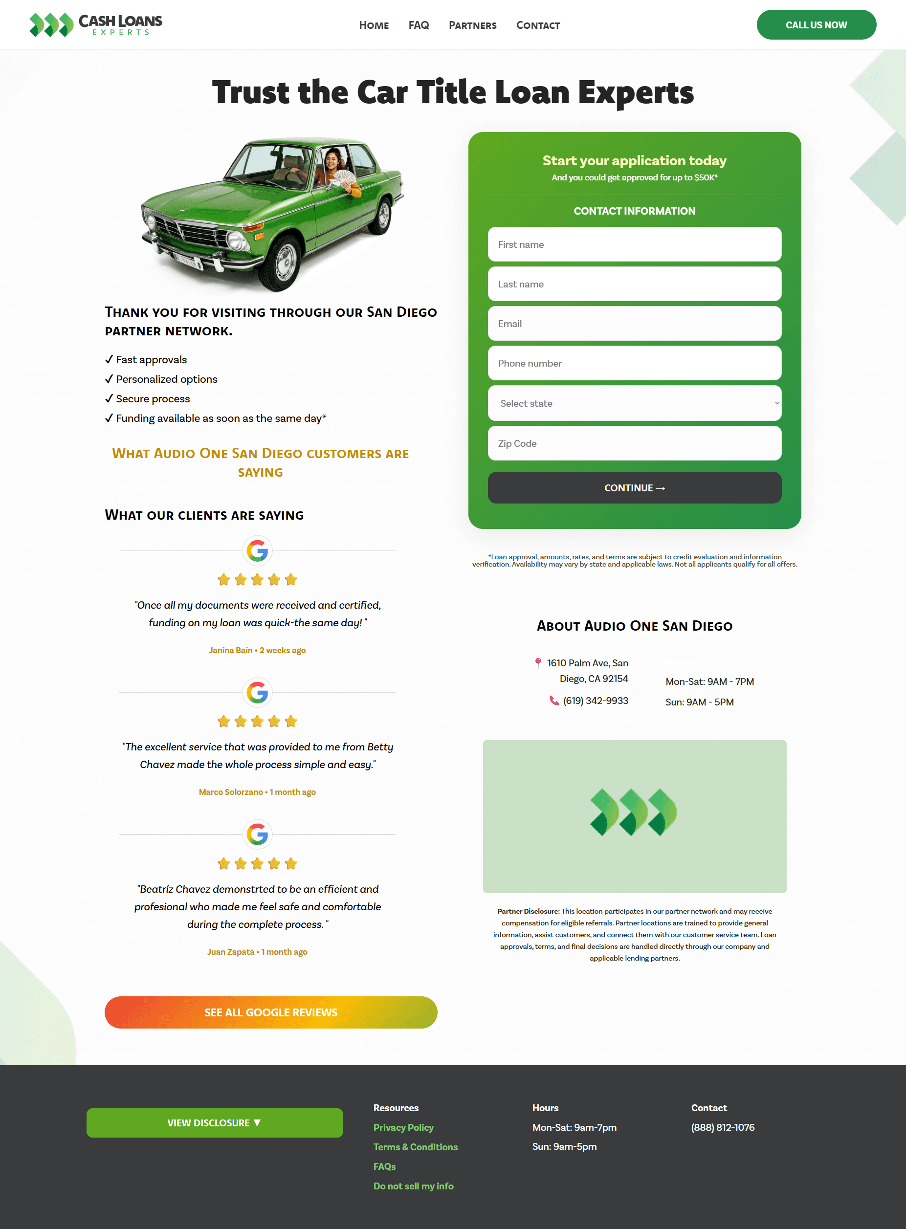 Dynamic partner landing page demonstrating automated localized layout